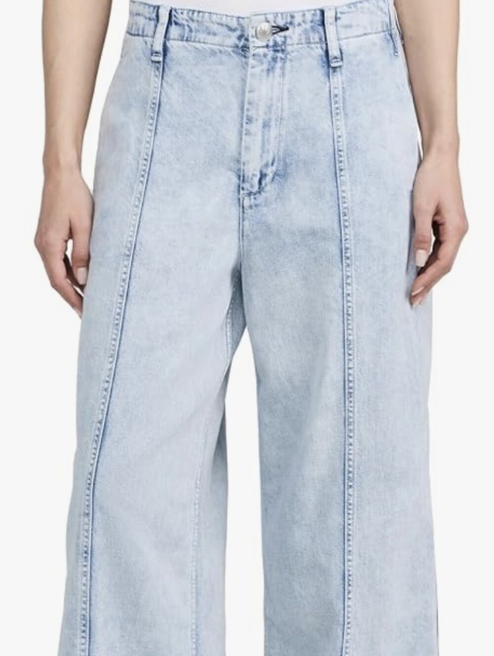 Rag & Bone Size 24 Light Wash Wide Leg Women's Jeans High-Rise Arianna Palazzo - Picture 4 of 11